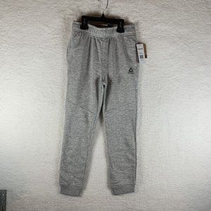 Reebok Jogger Pants Sweatpants Boys Small (8)  Heather Gray Pull On Cotton 6328‎